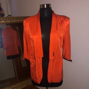 Prada Satin Orange Suit Jacket